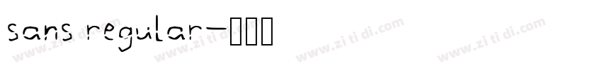sans regular字体转换